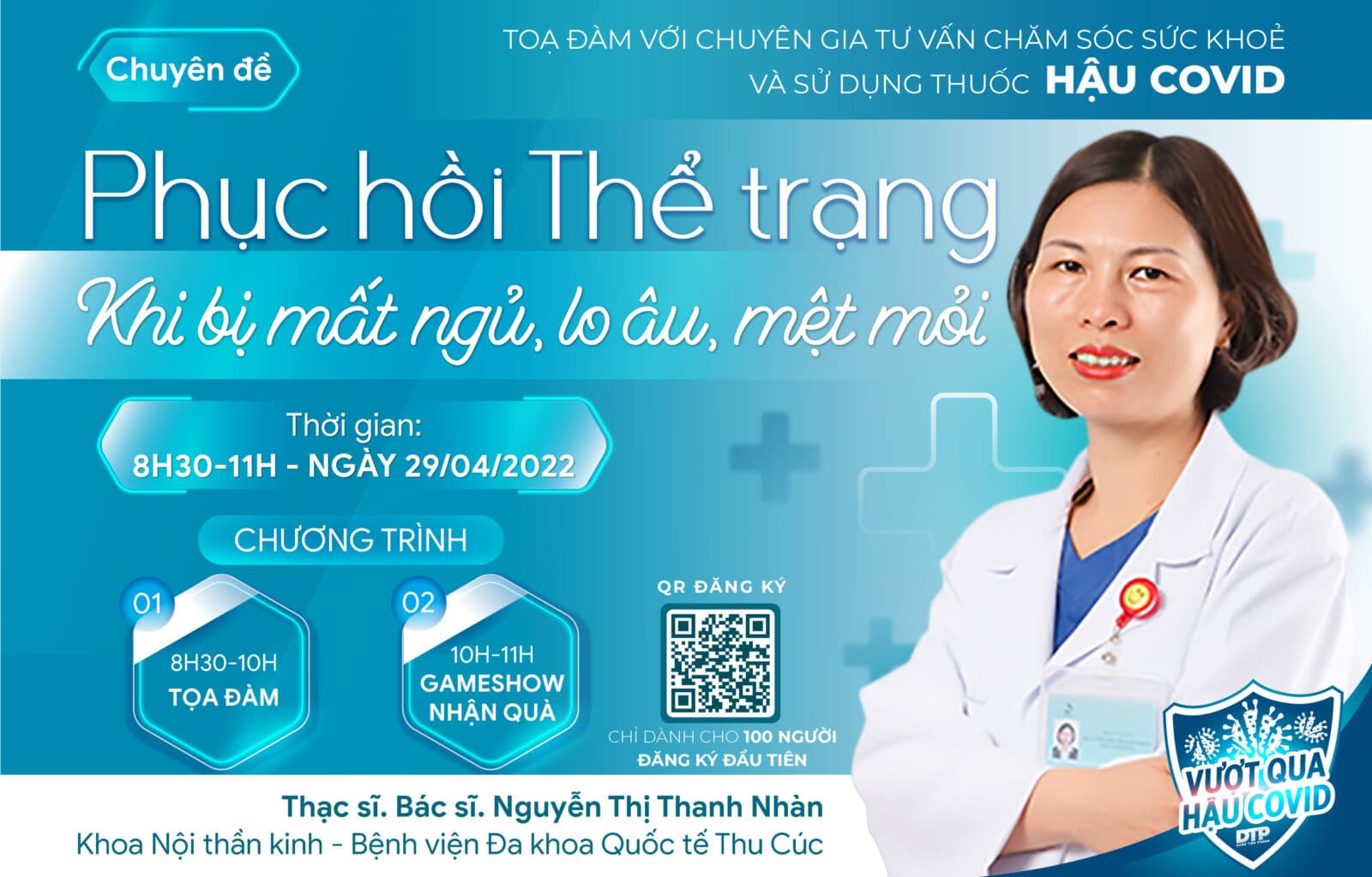 [HỘI THẢO OTC ONLINE LẦN THỨ 2] TỌA ĐÀM CÙNG CHUYÊN GIA VỚI CHỦ ĐỀ "PHỤC HỒI THỂ TRẠNG HẬU COVID-19"