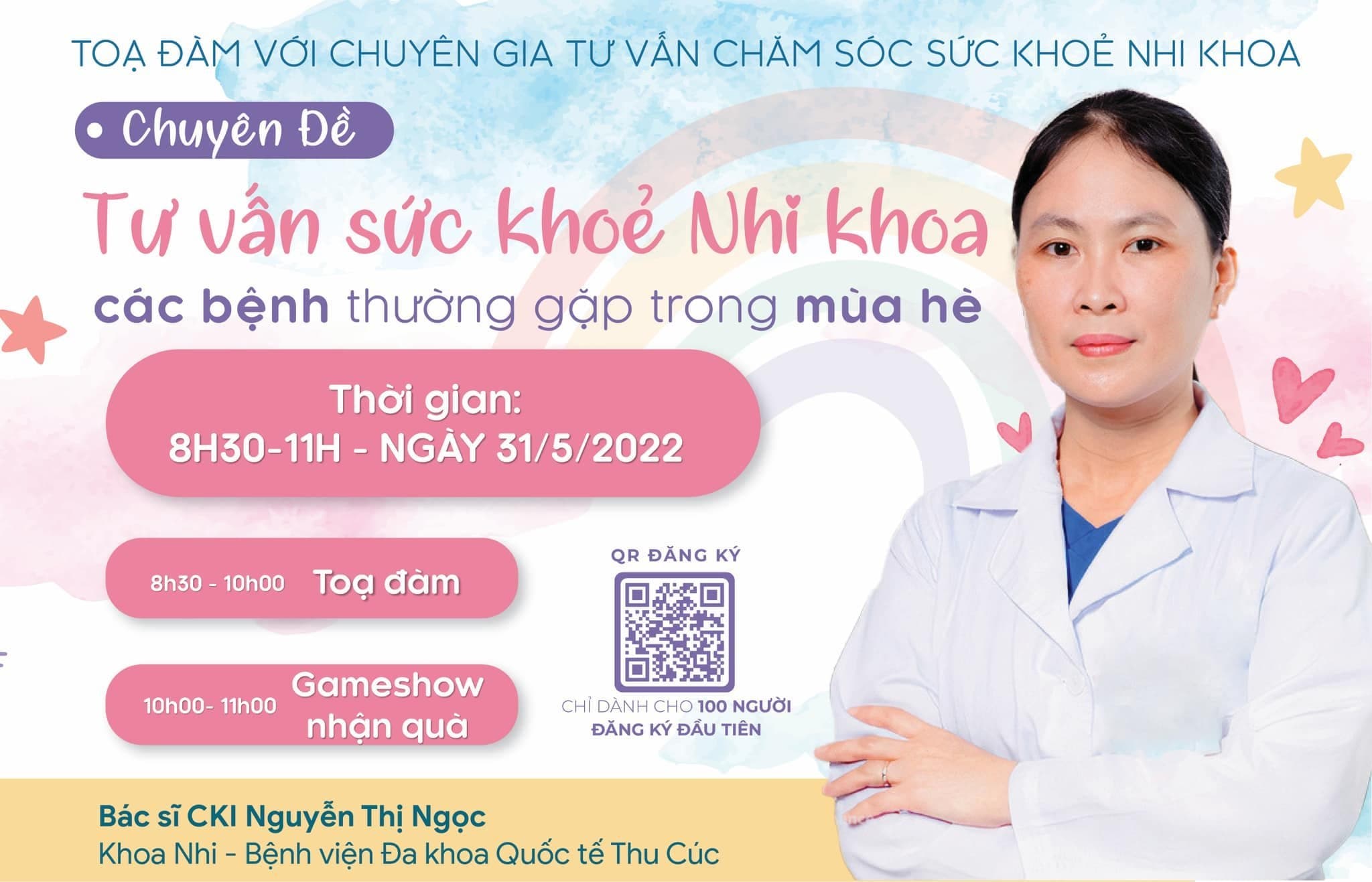 [HỘI THẢO OTC ONLINE LẦN THỨ 3]TỌA ĐÀM CÙNG CHUYÊN GIA VỚI CHỦ ĐỀ "TƯ VẤN CHĂM SÓC SỨC KHỎE TRẺ EM MÙA HÈ"
