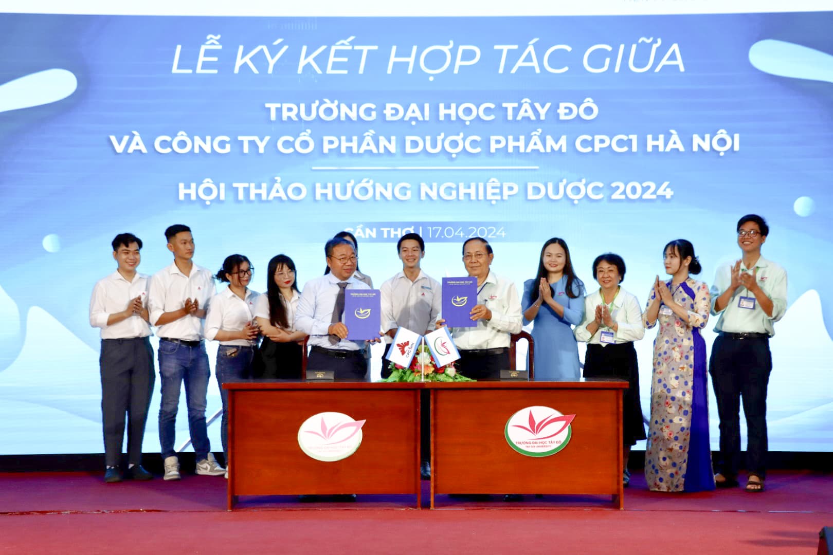 LỄ KÍ KẾT THỎA THUẬN HỢP TÁC VÀ HỘI THẢO HƯỚNG NGHIỆP “ĐỊNH HƯỚNG THỰC TẠI - PHÁT TRIỂN TƯƠNG LAI” GIỮA CPC1 HÀ NỘI VÀ TRƯỜNG ĐẠI HỌC TÂY ĐÔ