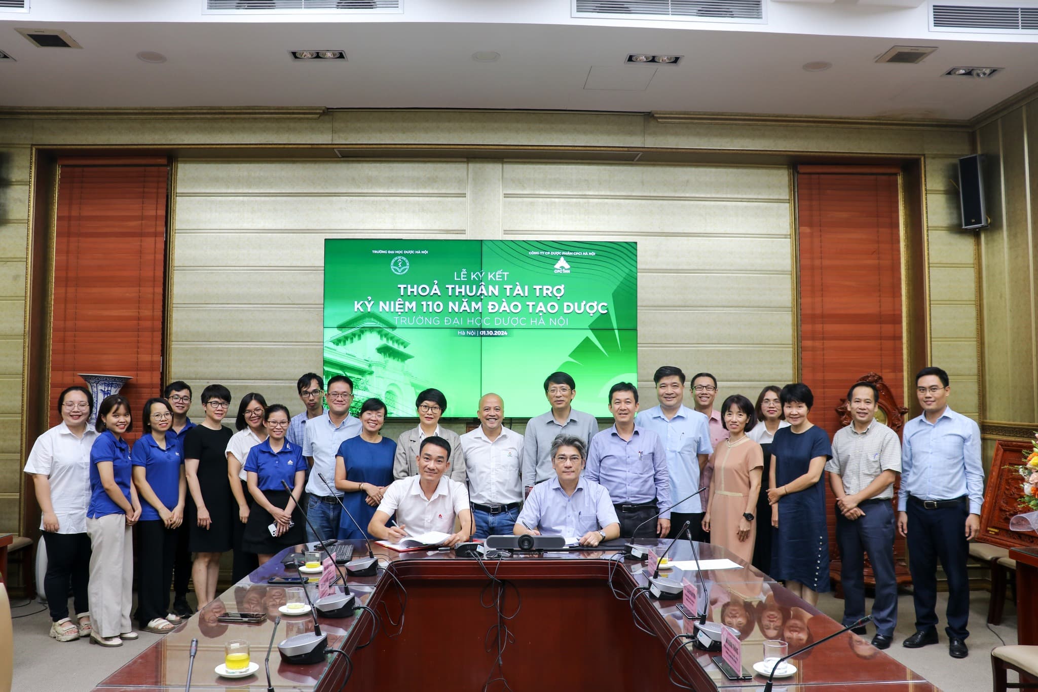CPC1 HÀ NỘI THAM GIA LỄ KÝ KẾT THỎA THUẬN TÀI TRỢ QUỸ PHÁT TRIỂN KHOA HỌC CÔNG NGHỆ TRƯỜNG ĐẠI HỌC DƯỢC HÀ NỘI