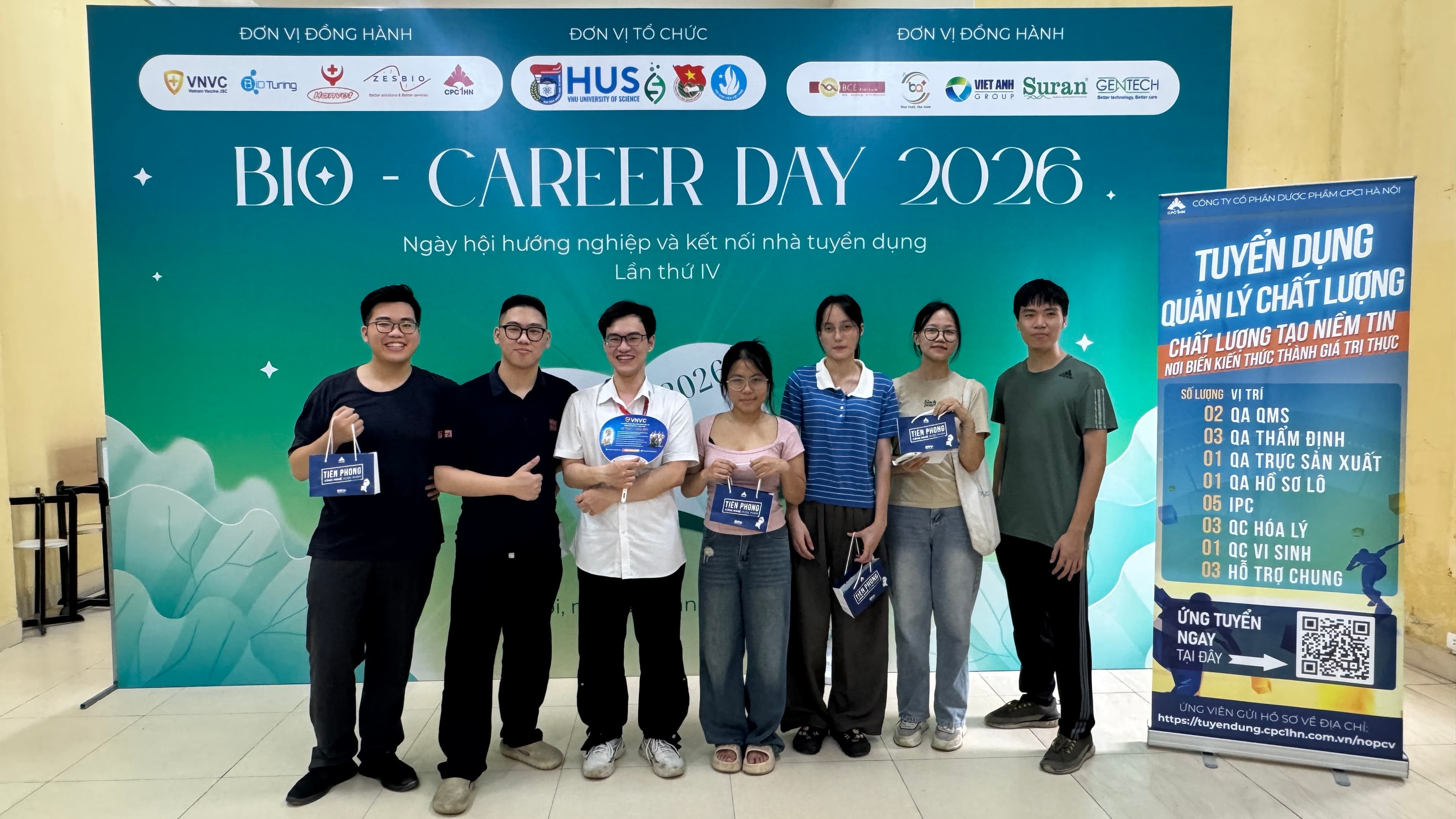 CPC1 HÀ NỘI TIẾP TỤC ĐỒNG HÀNH CÙNG NGÀY HỘI VIỆC LÀM TẠI KHOA SINH HỌC – TRƯỜNG ĐẠI HỌC KHOA HỌC TỰ NHIÊN