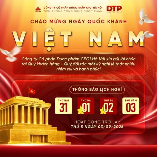 THÔNG BÁO LỊCH NGHỈ QUỐC KHÁNH 2/9
